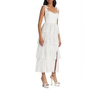 WAYF Tiered Ruffle Midi-Dress